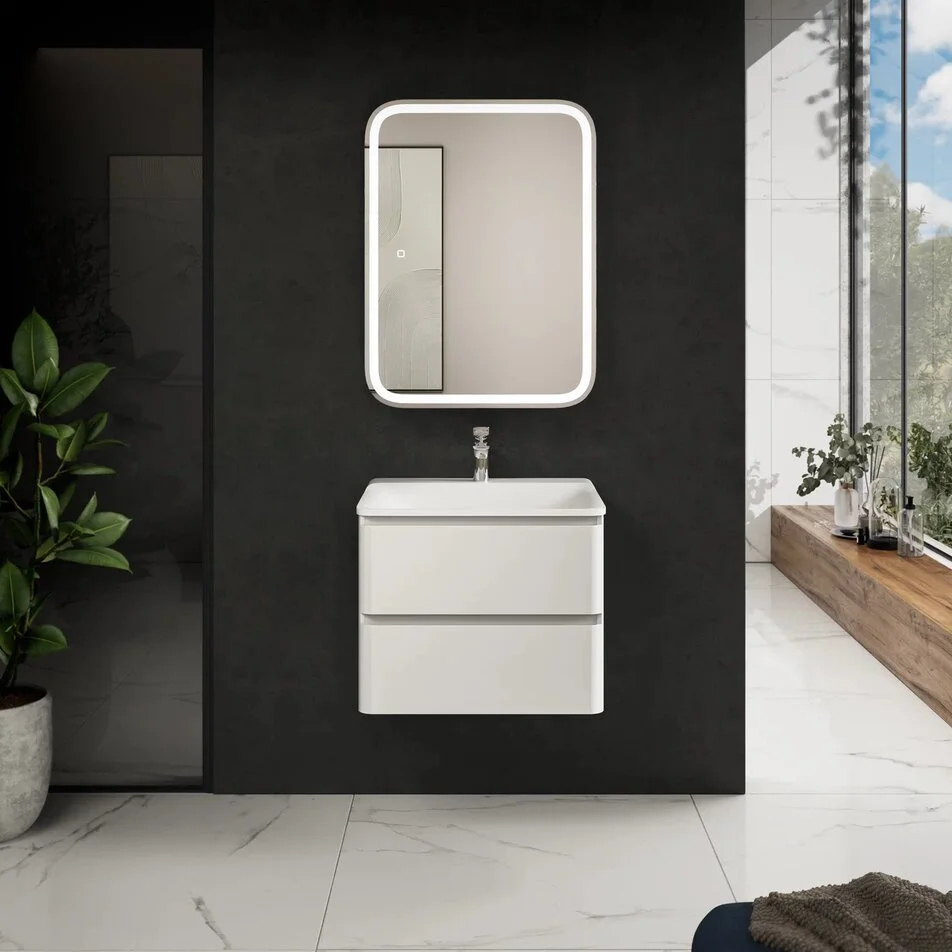 Мебель для ванной AQUAme S4 60 см белый глянец