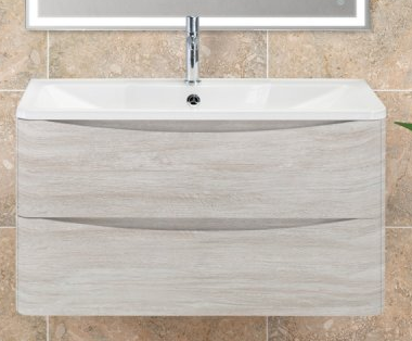 Тумба с раковиной BelBagno Acqua 100 см Rovere Vintage Bianco