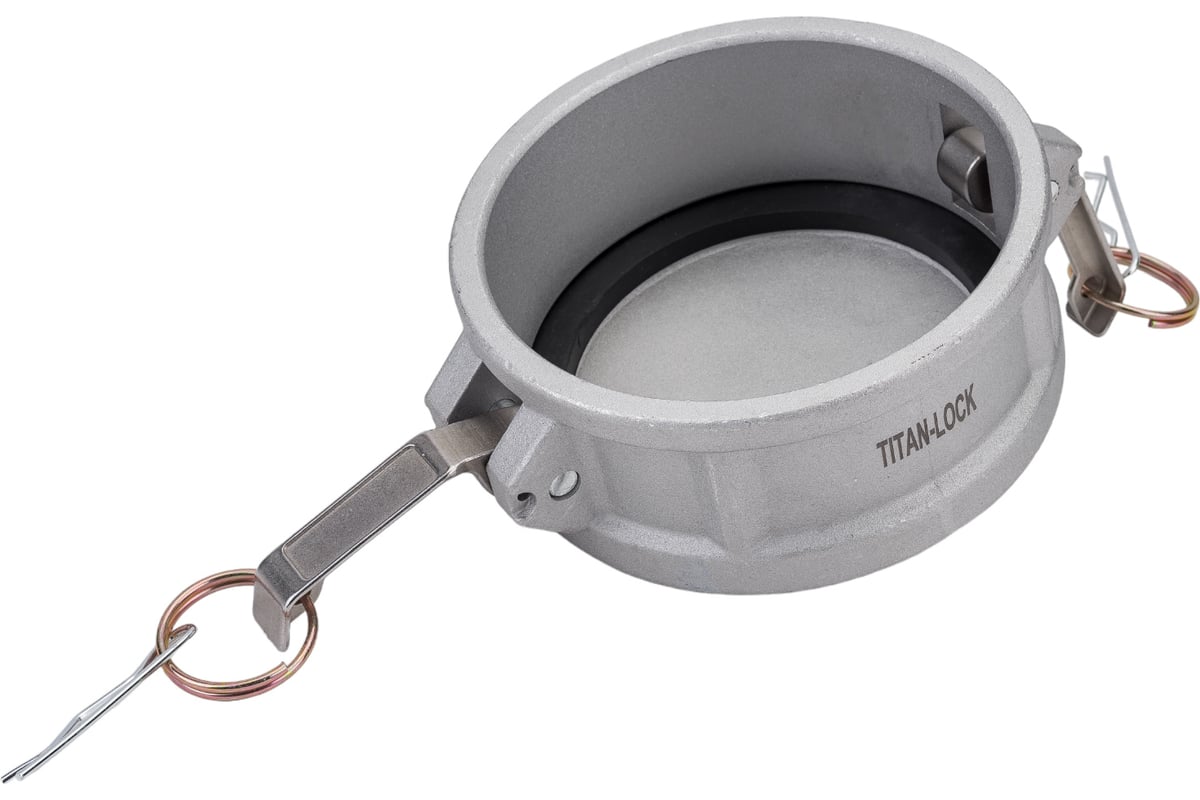 Алюминиевый камлок TITAN LOCK типа DC серия EcoLine, заглушка для ниппеля 4" TL400DCAL-EL