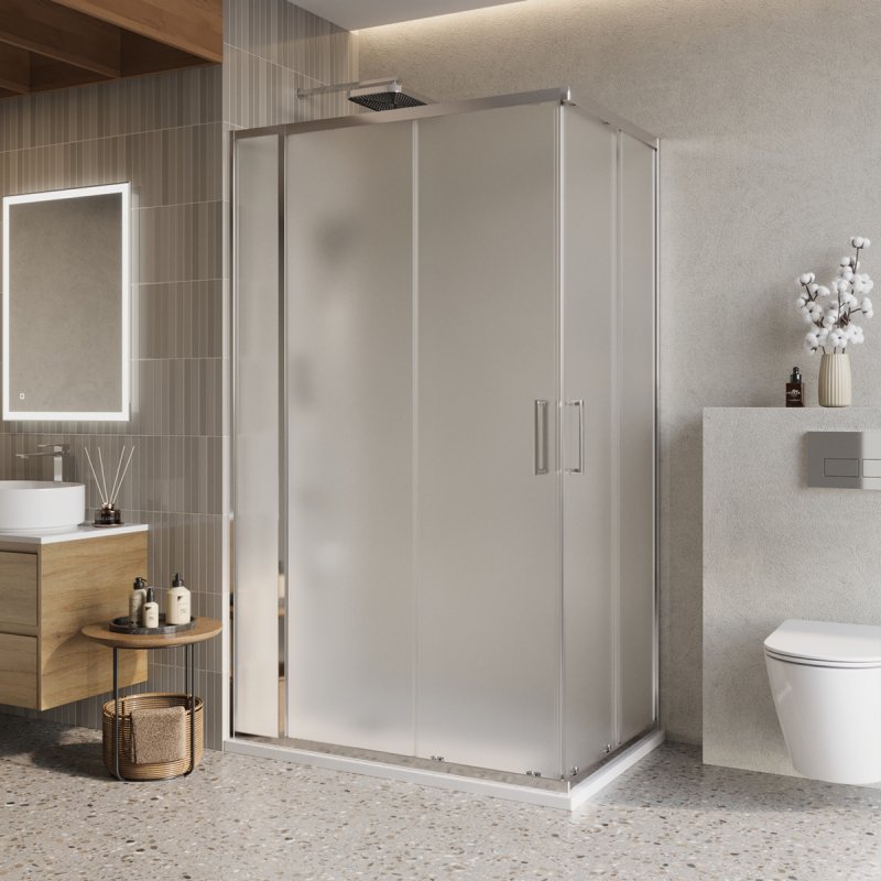Душевой уголок BelBagno LUCE-AH-21-110/90-P-Cr 110x90 рифленый, хром