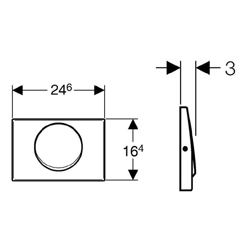 Кнопка смыва Geberit Delta10 115.108.00.1 сталь