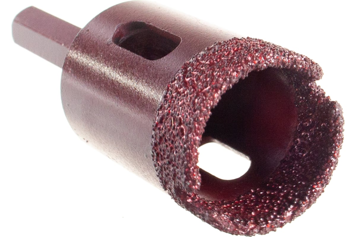 Коронка алмазная вакуумная по камню D28-10W-35L-Ш8 (28х35 мм; хвостовик HEX8 мм) Messer 06-36-028