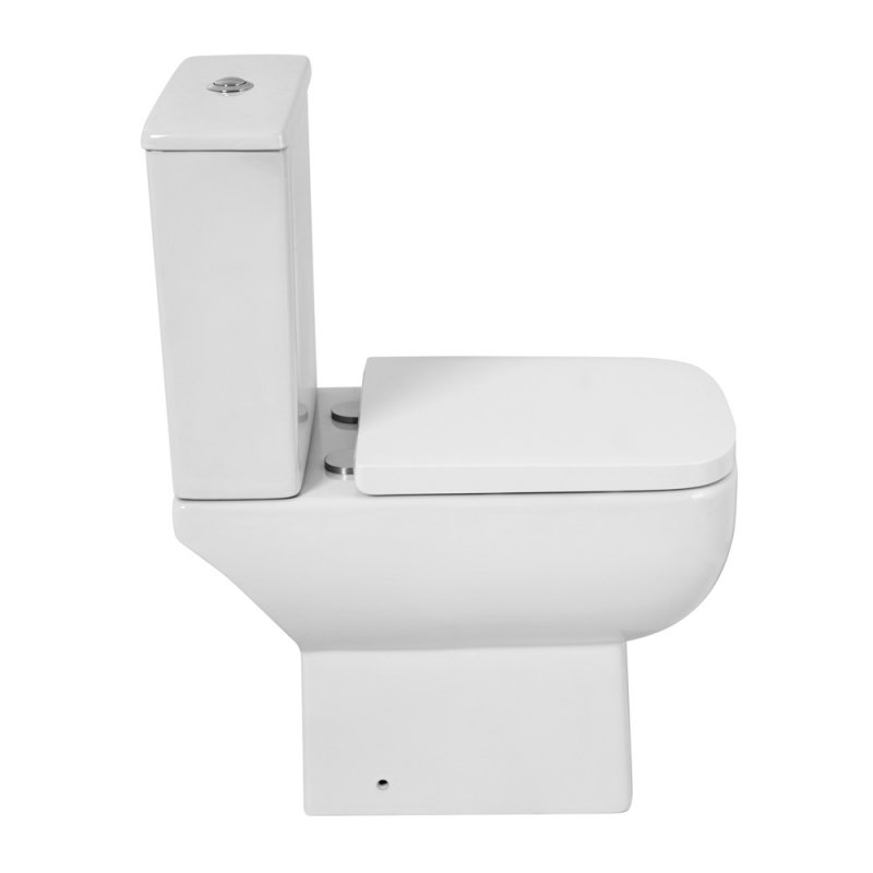 Унитаз-компакт BelBagno Aurora BB8604CPR-SC безободковый с сиденьем