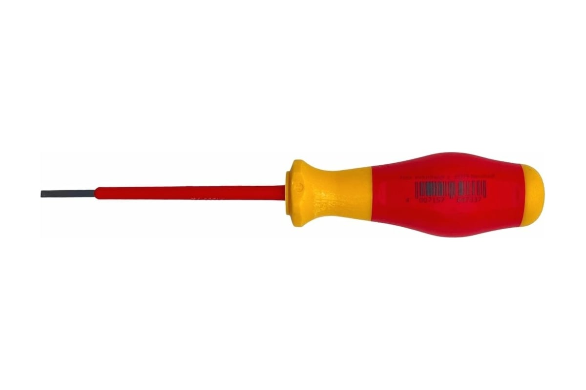 Диэлектрическая шлицевая отвертка Felo SL2,5x0,4x75 91302590