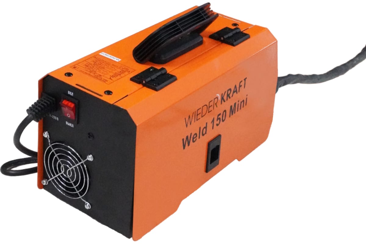 Сварочный полуавтомат инверторный Wiederkraft mig no gas/mma Weld 150 Mini