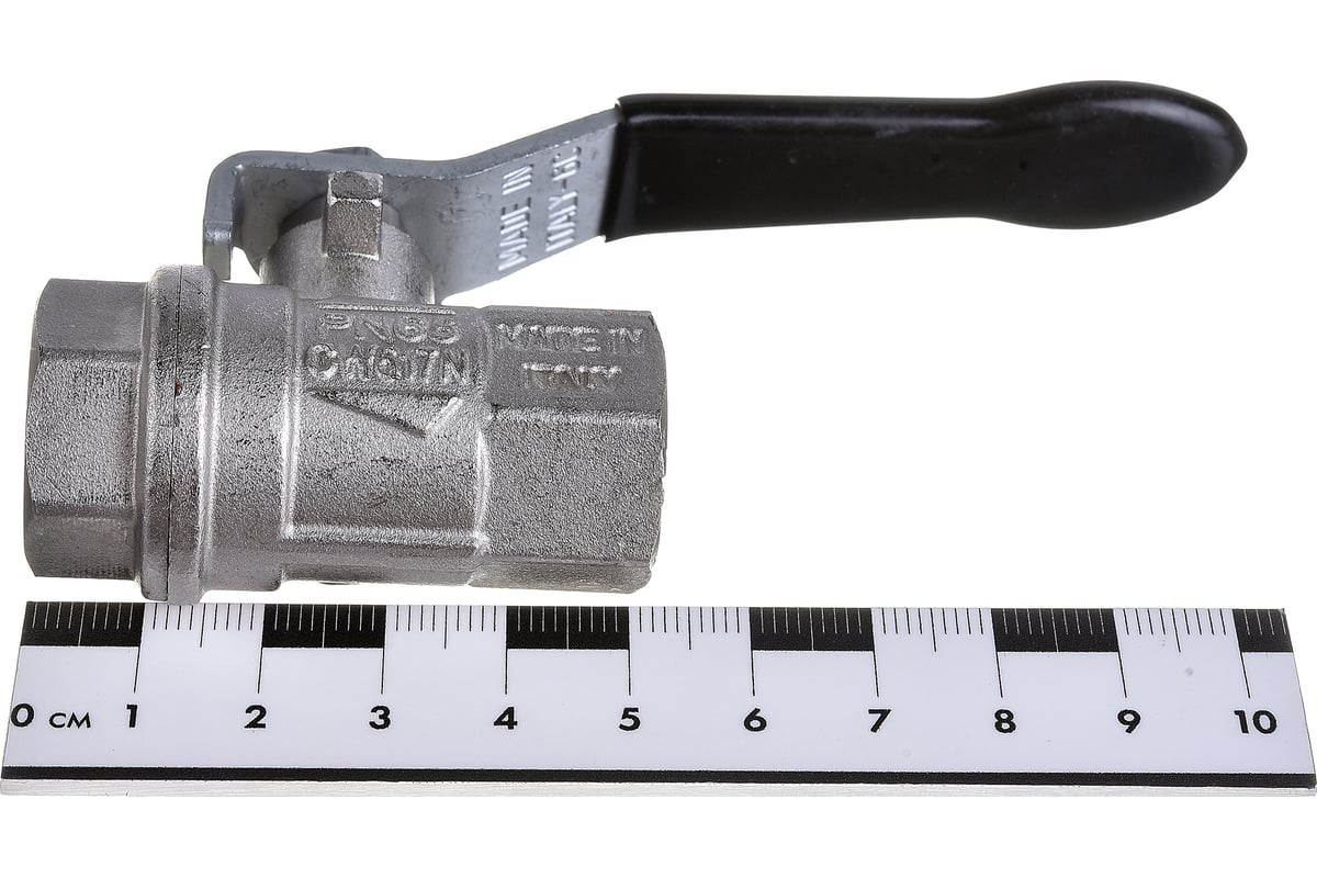 Шаровой кран RUB BRECIA 3/8 DN10 PN65, ВР-ВР, S.33, промышленный, ручка S33C00