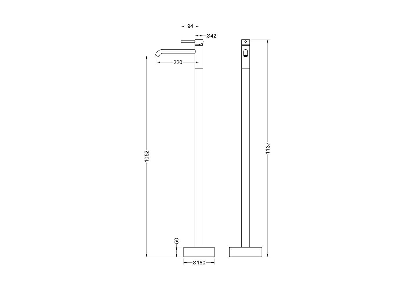 Напольный смеситель Aquatek Европа AQ1309