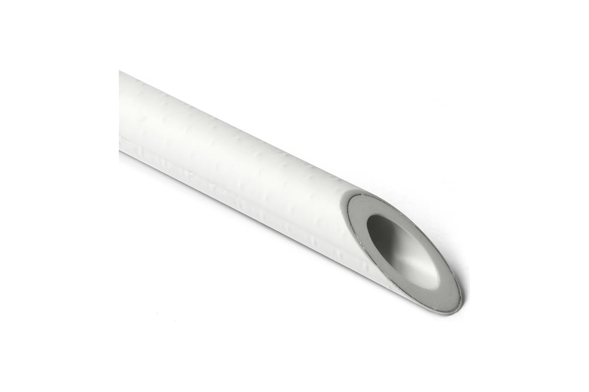 Армированная фольгой труба PRO AQUA PP-R SDR 5 PN25 Белая 2 м d-40 мм PA30214pr