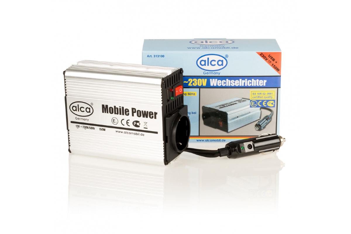 Инвертор Alca 230V, 12V, 150W + зарядка USB 313100