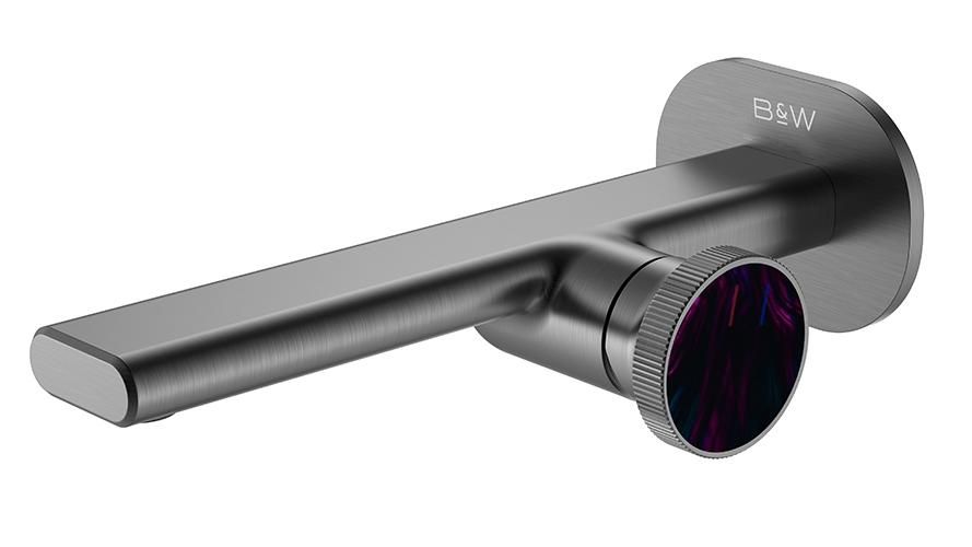 Смеситель для раковины Black&White Gravity GF-7407-GM оружейная сталь