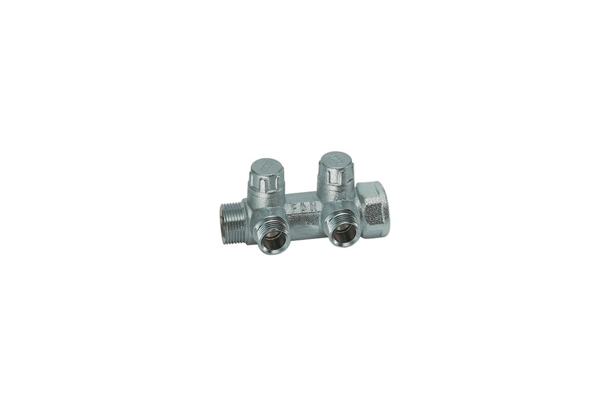 Запорный коллектор с 2 отводами FAR 1" 3/4" НР FK 3860 134