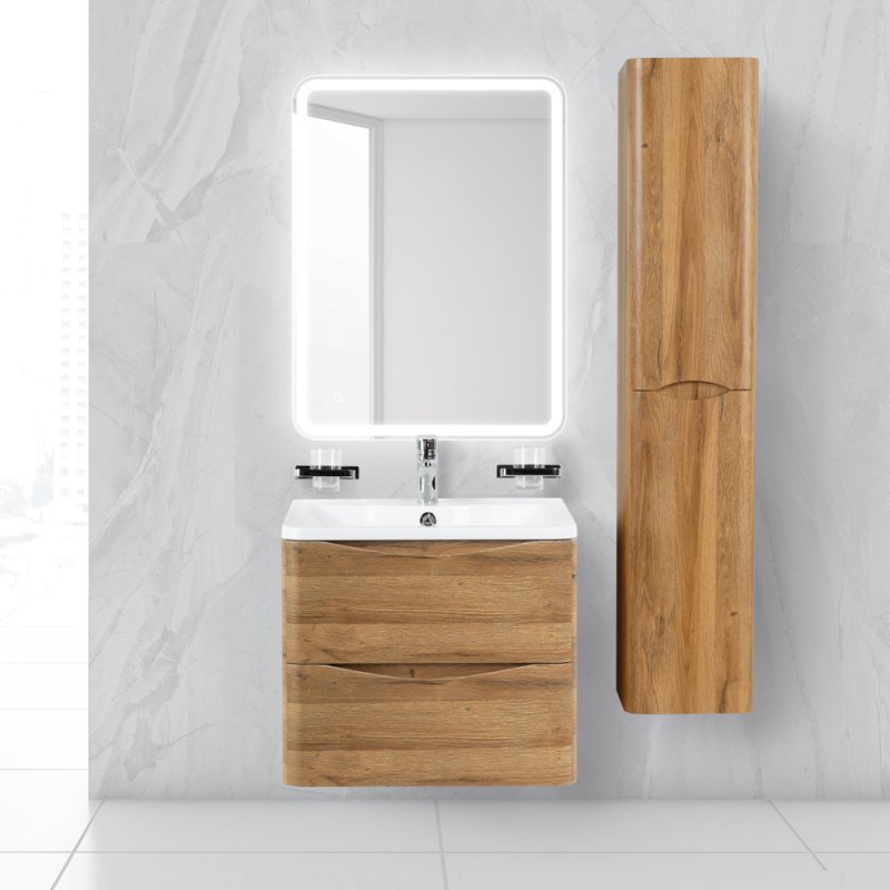 Тумба с раковиной BelBagno Acqua 60 см подвесная, Rovere Rustico