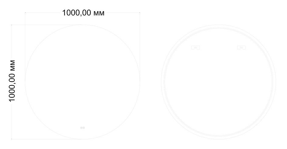 Зеркало Art&Max Sanremo AM-San-1000-DS-F-H 100x100 см, с подсветкой, анти-пар