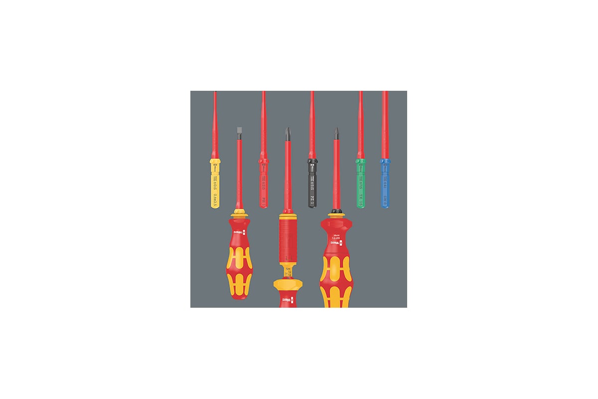 Набор бит с битодержателем WERA Kraftform Kompakt VDE 16 extra slim 1 Tool Finder 1x9x98; PH1x157; PH2x157; PZ1x157; PZ2x157; 1x1x157; 1x2x157; TX1 WE-006608