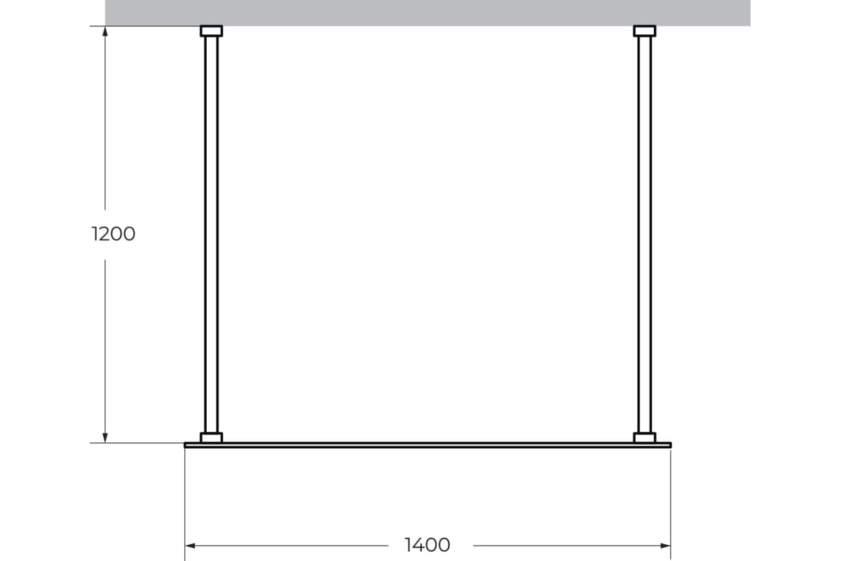 Душевая перегородка Cezares Liberta 140x195 LIBERTA-L-2-140-120-C-Cr прозрачная, профиль хром