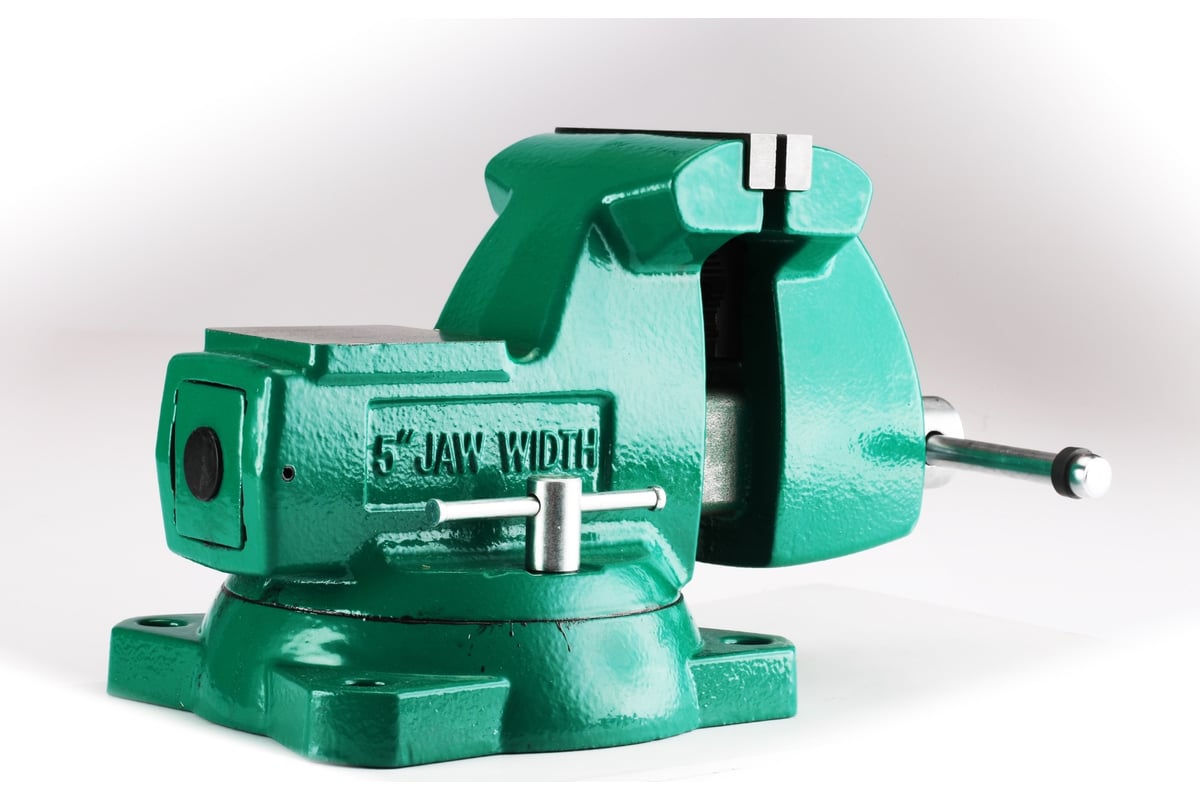 Слесарные тиски Sata 5" 133 мм, с поворотным механизмом, вес 21 кг 70842