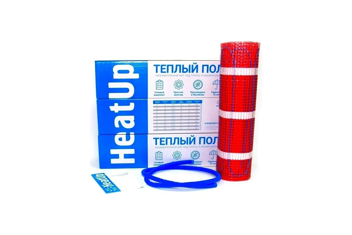Нагревательный электрический мат HeatUp 7.0м2 теплый пол под плитку 011