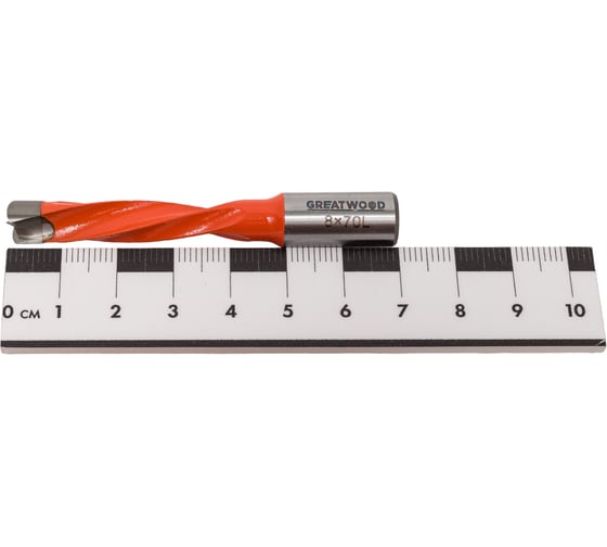 Сверло глухое HW 8x70 мм, S10x20 мм, LH Greatwood TL00000086