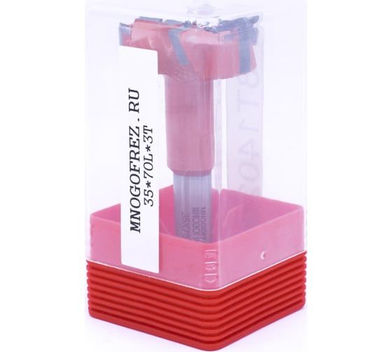 Сверло присадочное чашечное со стружколомом по дереву FT-3T140202L (35х70 мм; хв-к 10 мм; левое вращение) МНОГОФРЕЗ 6615