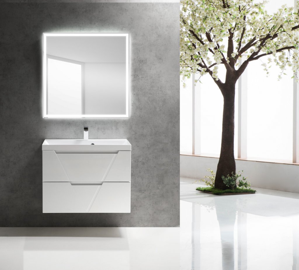 Тумба с раковиной BelBagno Vittoria 70 см Bianco Lucido