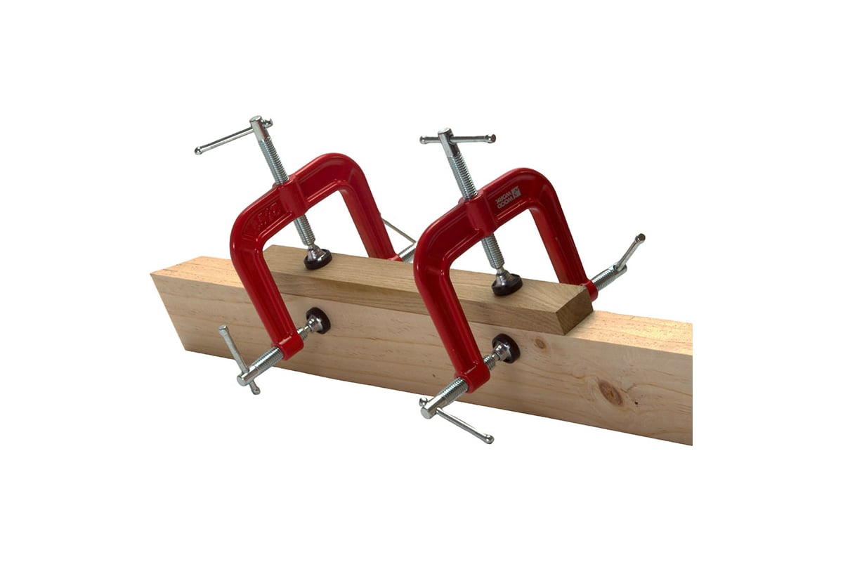 Струбцина WOODWORK трехсторонняя, 63.5 мм, усилие прижима 150 кг 4631169267278 EGC-6363
