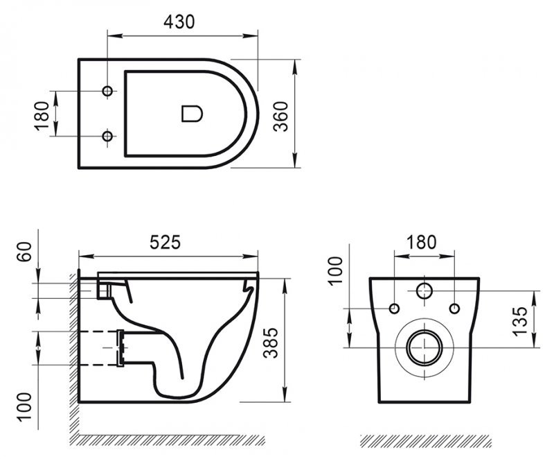 Подвесной унитаз BelBagno Onda BB066CHR/BB870SC/BB002-80/BB014-SR-BIANCO комплект 4в1