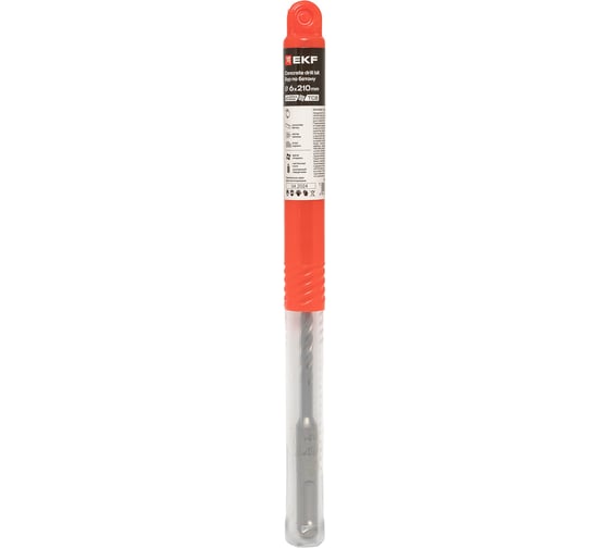 Бур по бетону 6x210 мм, SDS-plus (4 резца) Professional EKF db-6-210-4x4-ue