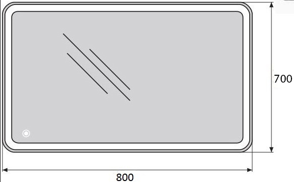 Зеркало BelBagno SPC-MAR-700-800-LED-TCH 70x80 см