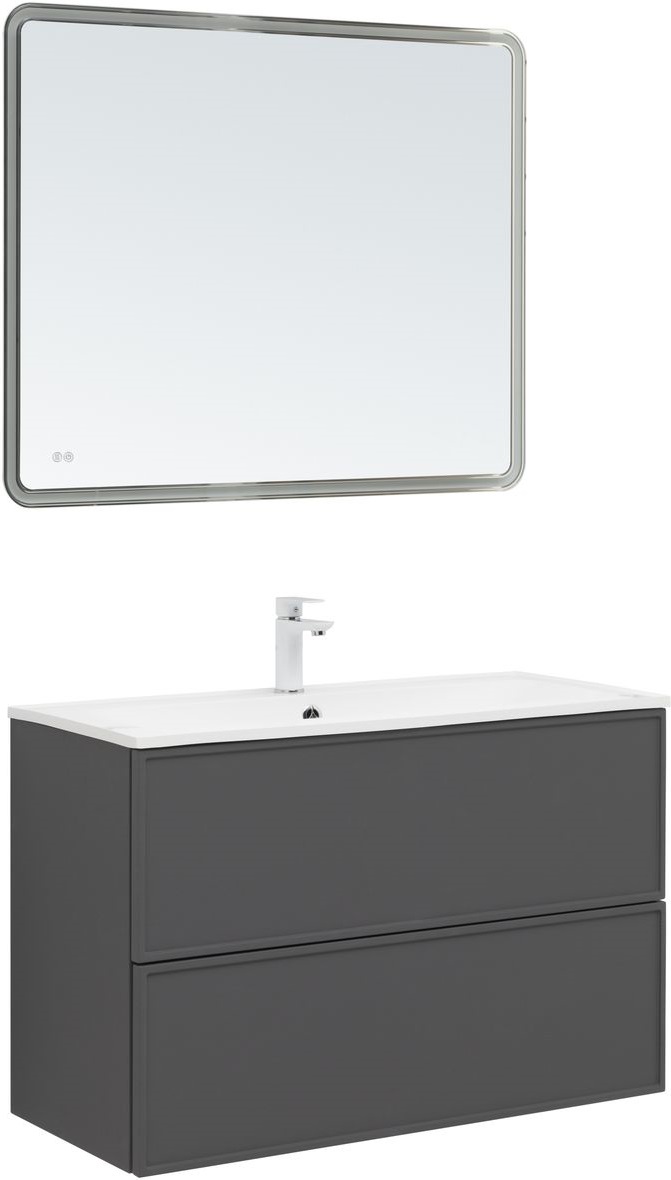 Мебель для ванной Aquanet Арт 90 см ясень графит