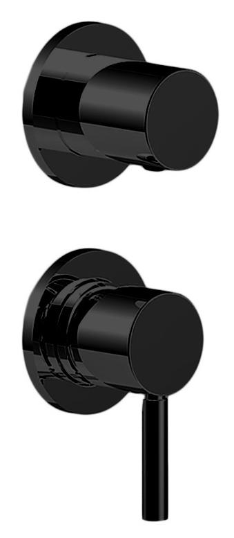 Смеситель для душа Fantini Nostromo 50 13 G481B черный матовый (на 2 потока)