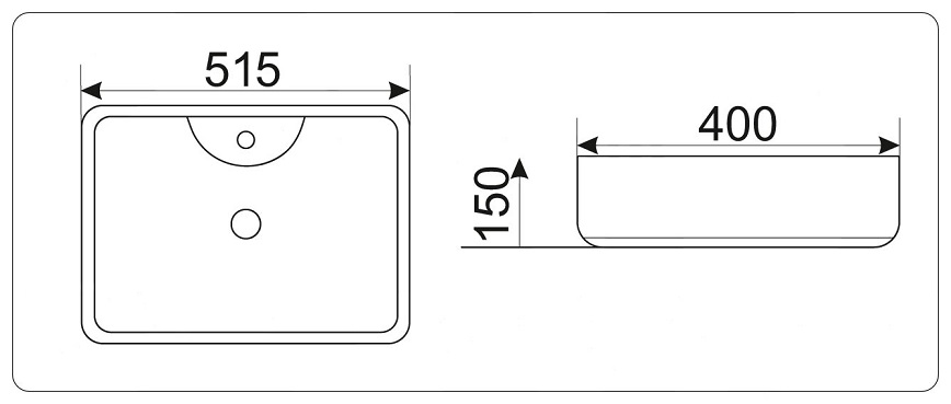 Раковина CeramaLux N 9445 51 см