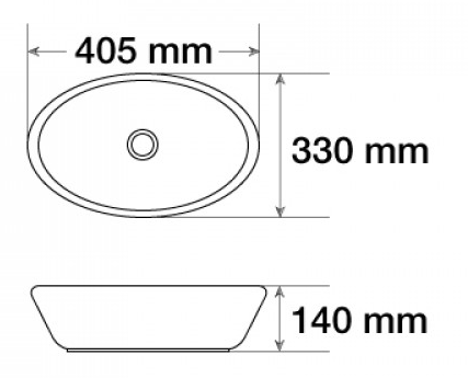 Раковина CeramaLux 7138MB 40.5 см черный матовый