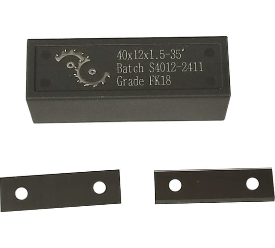 Нож сменный твердосплавный FHONK 40x12x1.5 стандарт HW 35º Z=2 NR FK18 (упаковка 10шт) 401215FK18-10