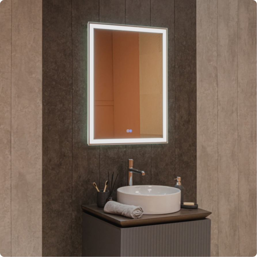 Зеркало AQUAme AQM9105 60x80 см подсветка, антипар
