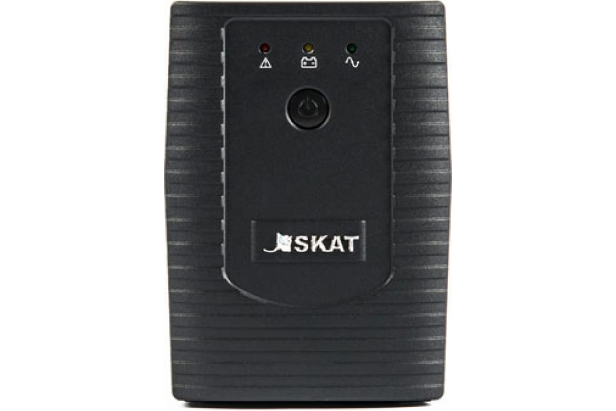Источник бесперебойного питания Skat -UPS 600/350 Источник бесперебойного питания 220В 350Вт 1 АКБ 7Ач внутр. меандр. стабилизация напряжения 449