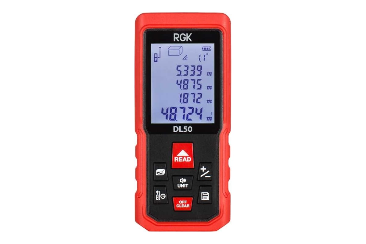 Лазерный дальномер с угломером RGK DL50 С ПОВЕРКОЙ 755696
