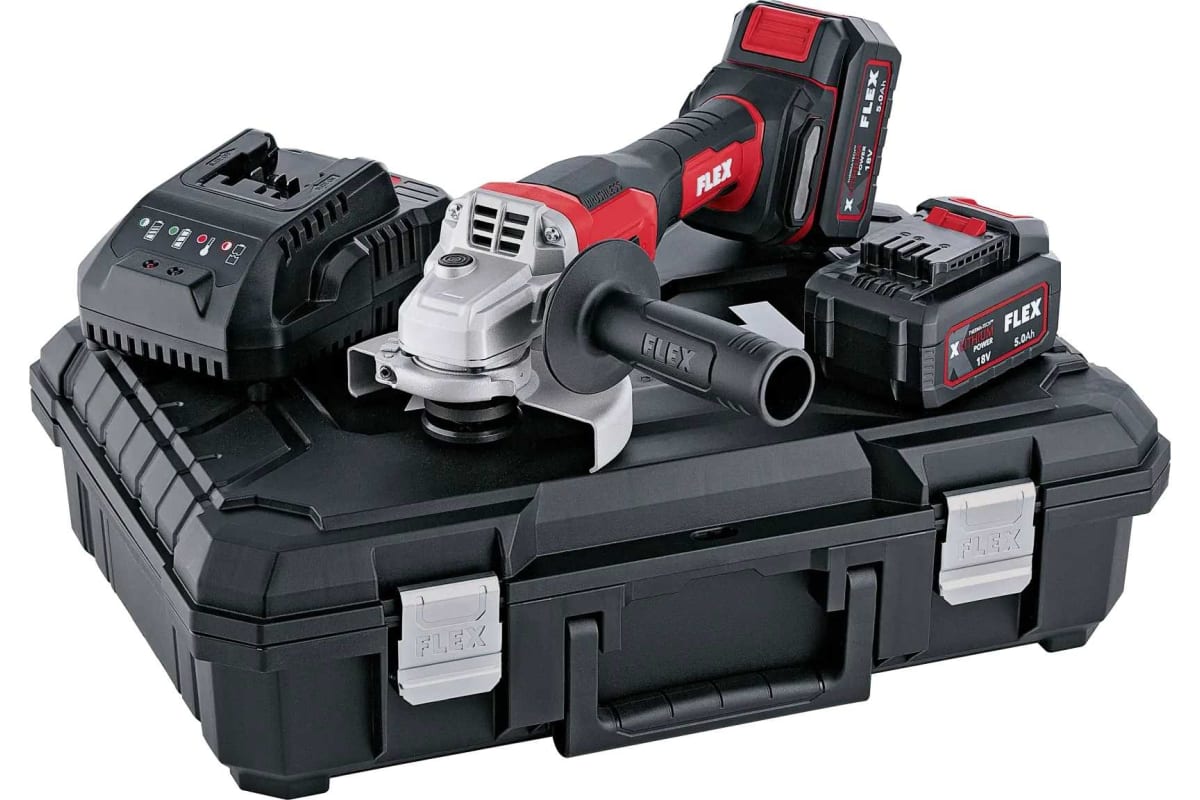 Аккумуляторная угловая шлифовальная машина Flex l 125 18.0-ec/5.0 set 530496