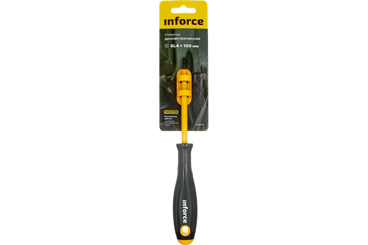 Диэлектрическая отвертка SL4х100мм Inforce 06-09-78