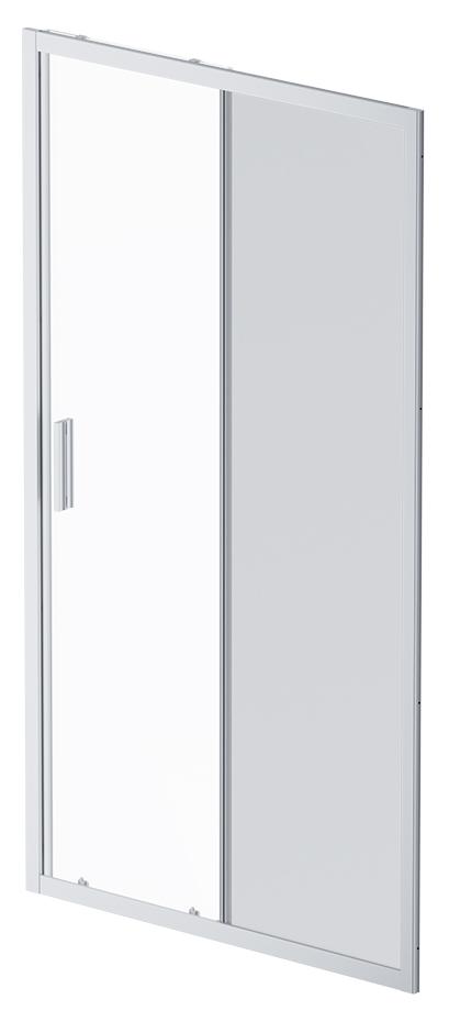 Душевая дверь Am.Pm Gem 110x195 прозрачное/тонированное стекло, матовый хром