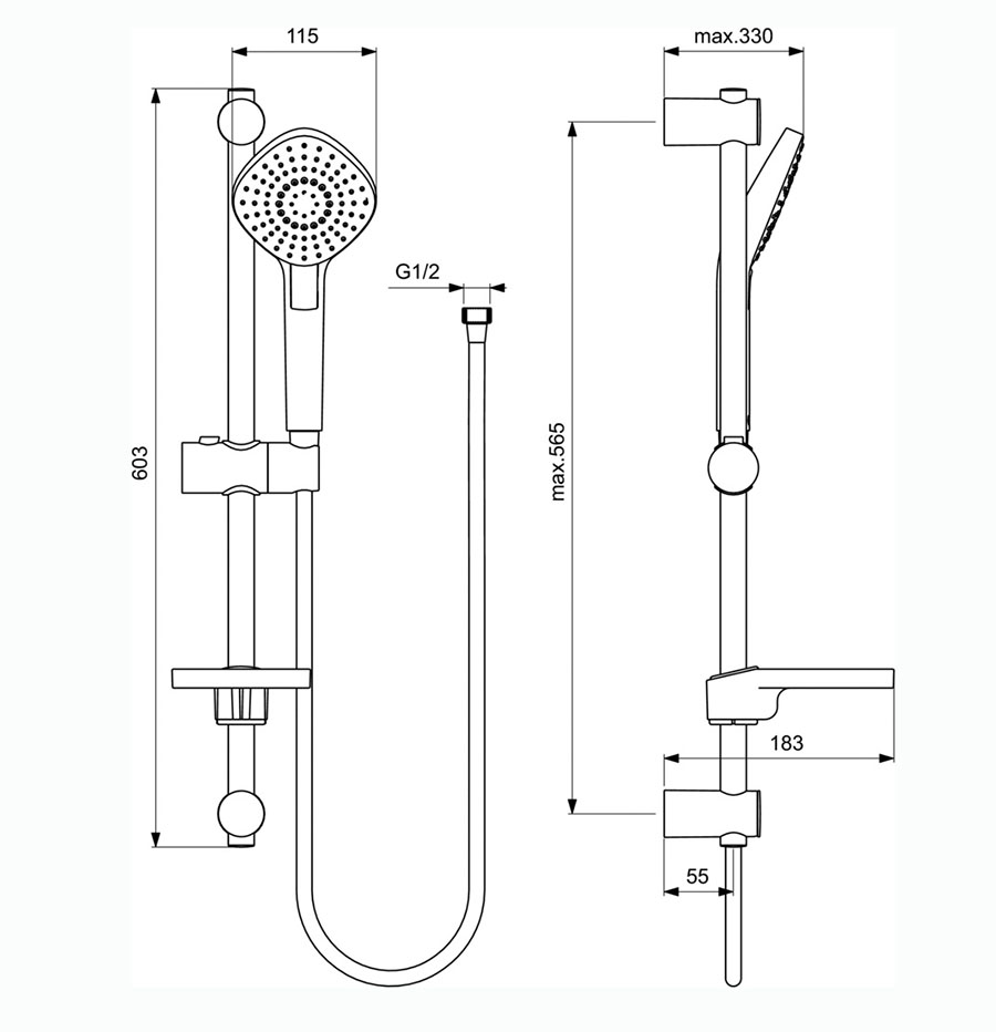 Душевой набор Ideal Standard Esla BC264AA 3 в 1