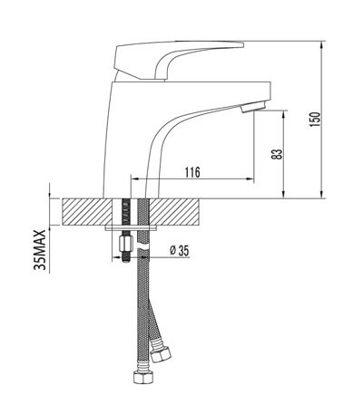 Смеситель для раковины Lemark Shift LM4306C