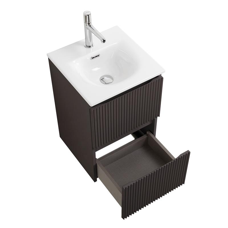 Тумба с раковиной BelBagno Uno-Mini 40 см Темно-серый матовый
