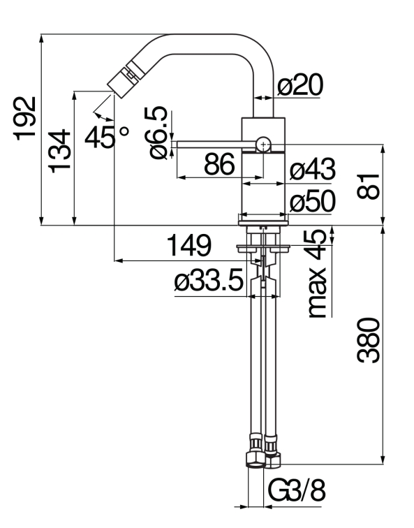 Смеситель для раковины Nobili Velis VE125119/3FLP Diamond smoke