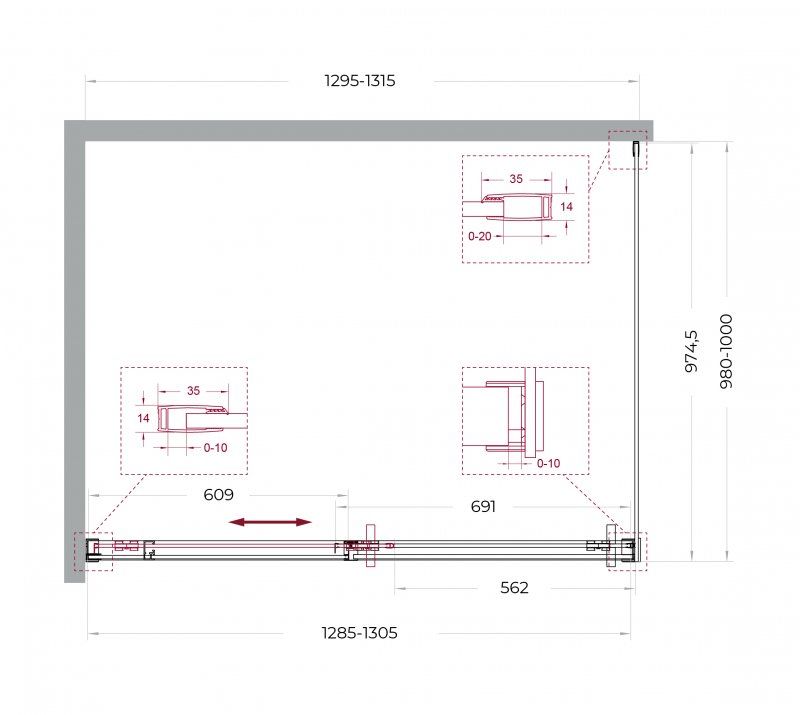 Душевой уголок BelBagno SOFT_CLOSE-1-AH-1-130/100-C-GM 130x100 прозрачный, оружейная сталь Душевой уголок BelBagno SOFT_CLOSE-1-AH-1-130/100-C-GM 130x100 прозрачный, оружейная сталь