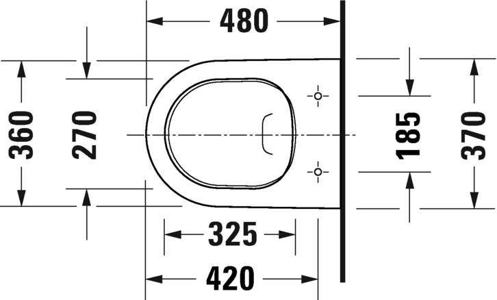 Подвесной унитаз Duravit D-Neo 258709 безободковый