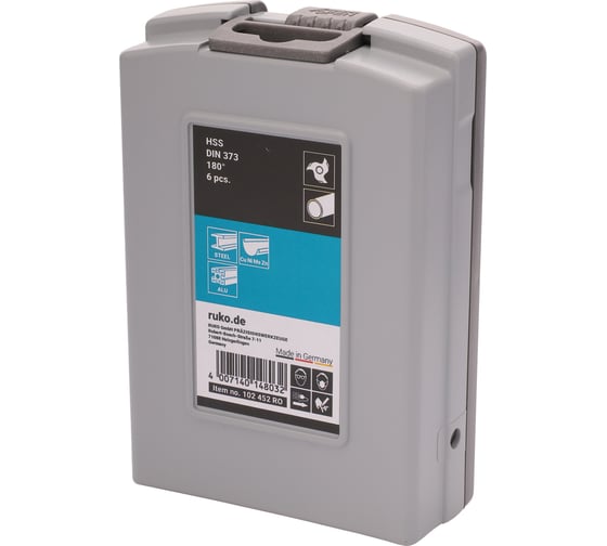 Набор цековок 180 градусов, М3-M10, HSS-G, 6 шт RUKO 102452RO