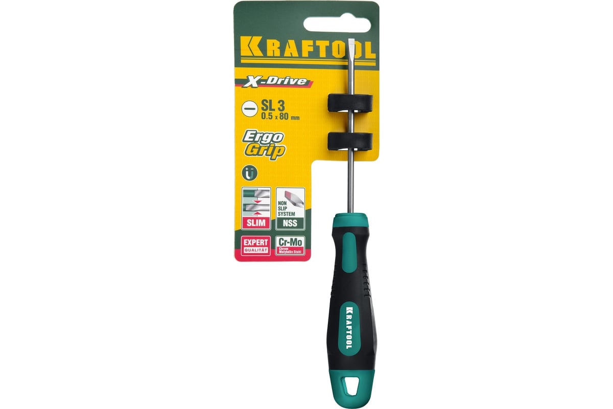 Отвертка Kraftool SL, 3,0x80мм 250071-3.0-080