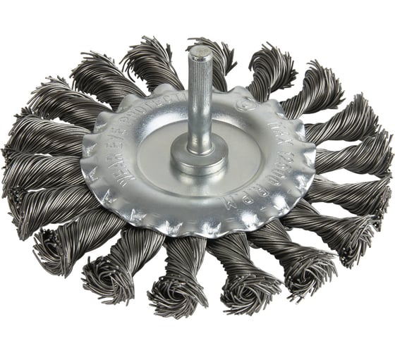 Щетка дисковая витая с хвостовиком 75 мм, проволока - INOX 0.50 мм DeBever DB80163380