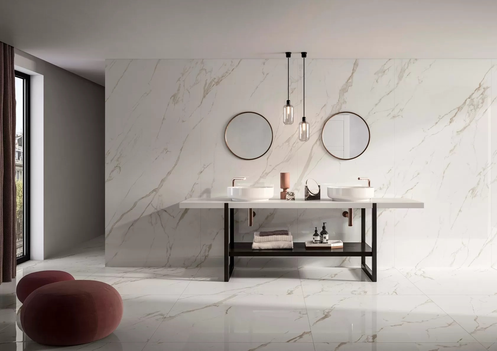 Керамогранит Casalgrande Padana Marmoker Statuario Grigio Lucido 60x120 см, 2461317