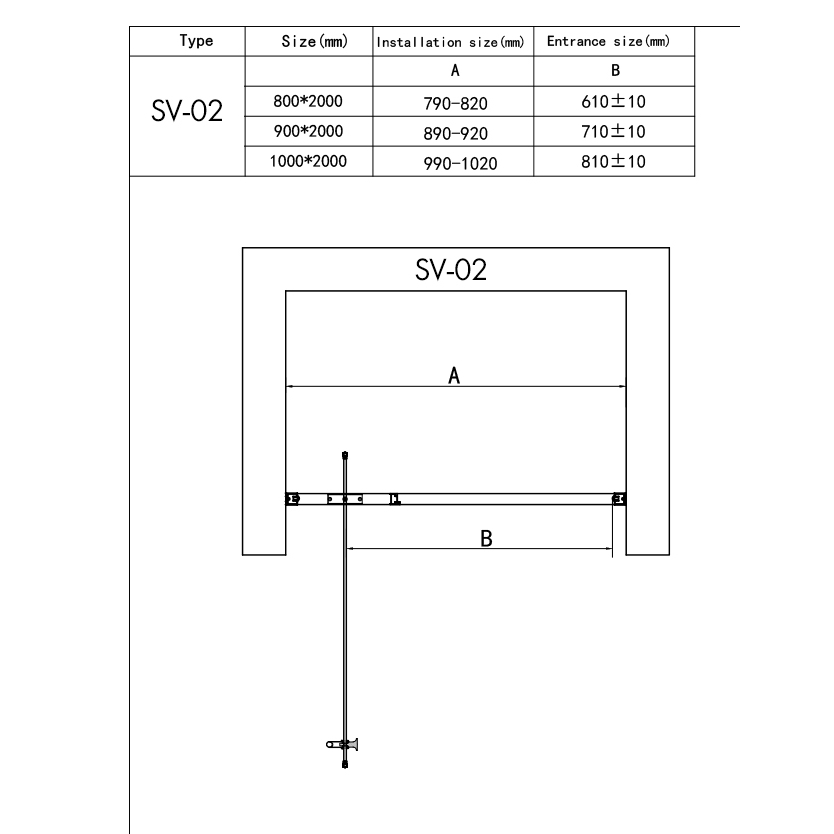 Душевая дверь RGW Stilvoll SV-02B 80x200 распашная, прозрачное, черный